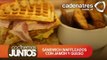 Receta de sándwich waffleados con jamón y queso / Waffle sandwich with ham and cheese