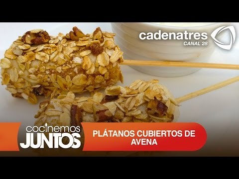 Receta de plátanos cubiertos de avena / Recipe oat covered bananas