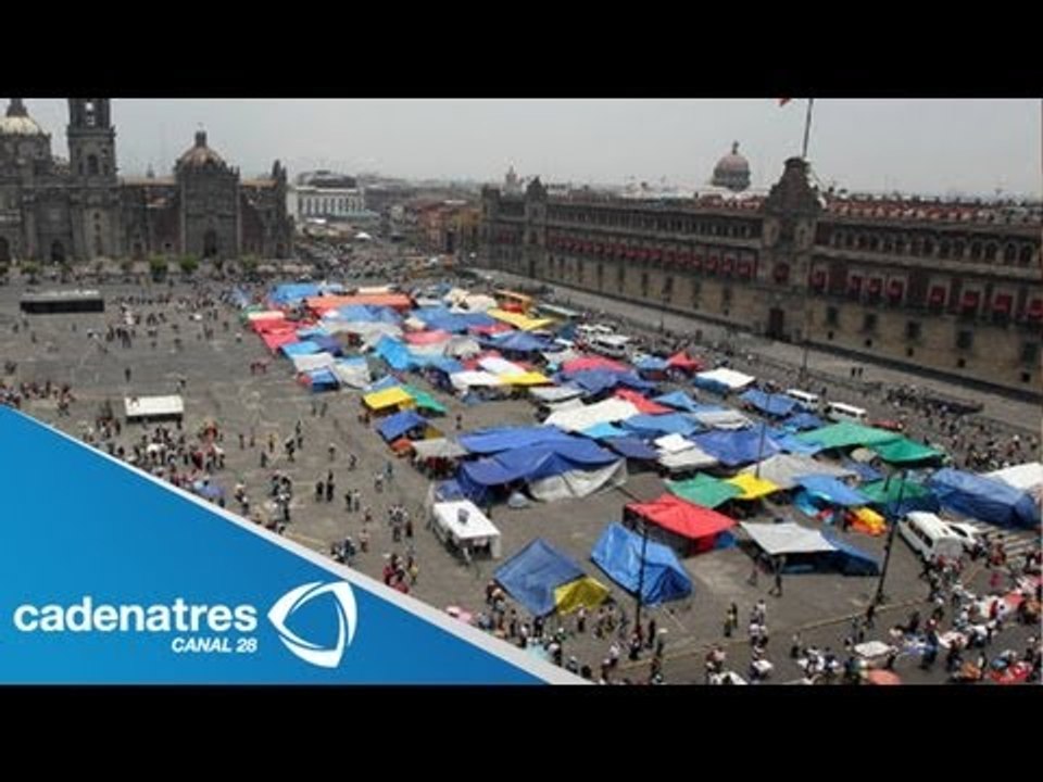Maestros de Oaxaca continúan plantados en el zócalo capitalino / Marcha de los maestros 2013