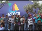 Maestros del CNTE se manifiestan en Televisa y TV azteca; Periférico, afectado en ambos sentidos