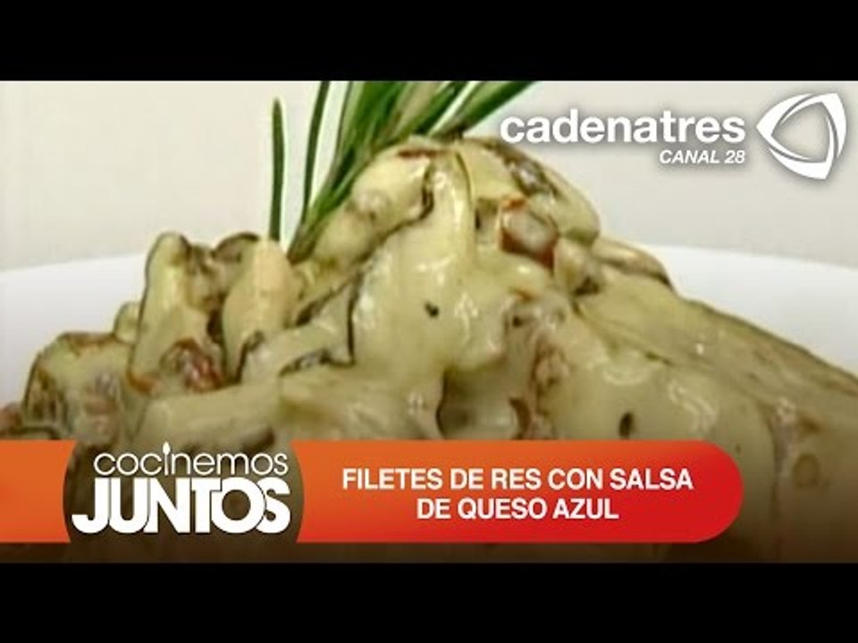 FILETES DE RES CON SALSA DE QUESO AZUL