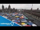 Ciudadanos molestos por campamento de maestros en Zócalo / Campamento de maestros 2013