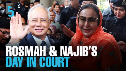 EVENING 5: Najib and Rosmah spend the day in court