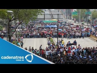 CNTE bloquea Boulevard Puerto Aéreo y genera caos en el Aeropuerto del Distrito Federal
