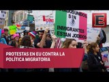 Protestas en EU contra política migratoria de Trump
