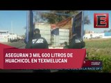 Encuentran camioneta con casi 4 mil litros de huachicol en Puebla