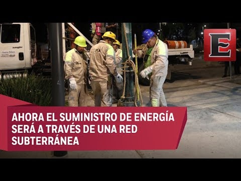 Retiran cableado eléctrico en la avenida Presidente Masaryk
