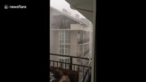 Extreme high winds blast through Krasnodar, Russia