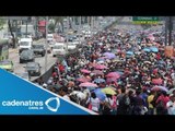CNTE abandona campamento y alteran las vialidades capitalinas (VIDEO)