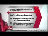 PGR ofrece recompensa por información de los normalistas desaparecidos / Todo México