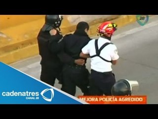 Mejora policía agredido en bloqueo de la CNTE; acusan de tentativa de homicidio a profesor