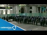 Resguardan policías el Palacio Bellas Artes ante marchas del 2 de octubre