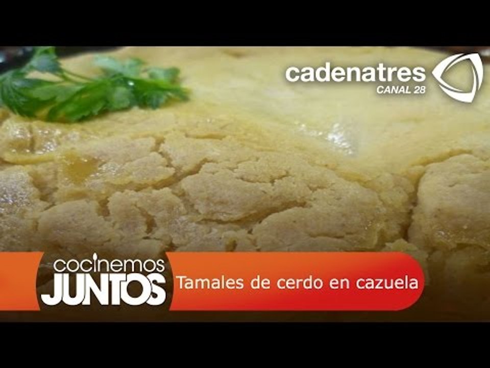 Tamales de cerdo en cazuela