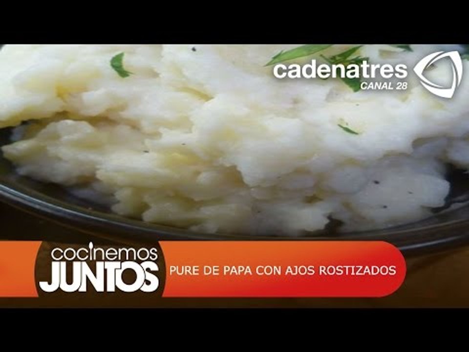 Pure de papa con ajos rostizados