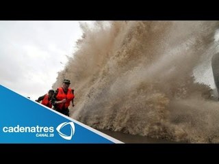 Nuevas imágenes del tifón Fitow que arrasó con China (VIDEO)