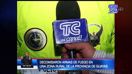 Decomisaron armas de fuego en una zona rural de la provincia de Guayas
