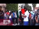 Normalistas de Michoacán realizan violenta manifestación / Vianey Esquinca