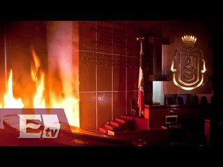 CETEG quemó interior del Centro de Sesiones en Guerrero / Excélsior Informa