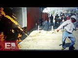 Lanzan bombas molotov a edificio del PRI en Oaxaca / Excélsior Informa