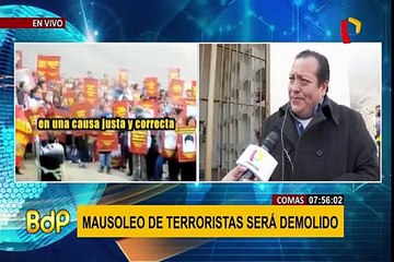 Congreso aprobó ley que permitirá demoler mausoleo terrorista en Comas