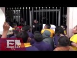 Congreso de SLP cierra sus puertas a manifestación de estudiantes de secundaria / Vianey Esquinca