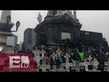 Marcha sale del Monumento a la Revolución a rumbo al Zócalo / Excélsior Informa