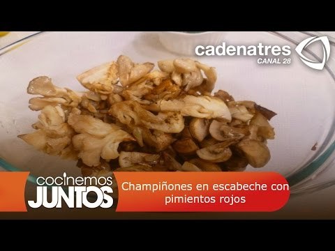 Champiñones en escabeche con pimientos rojos ¡Fáciles de preparar!