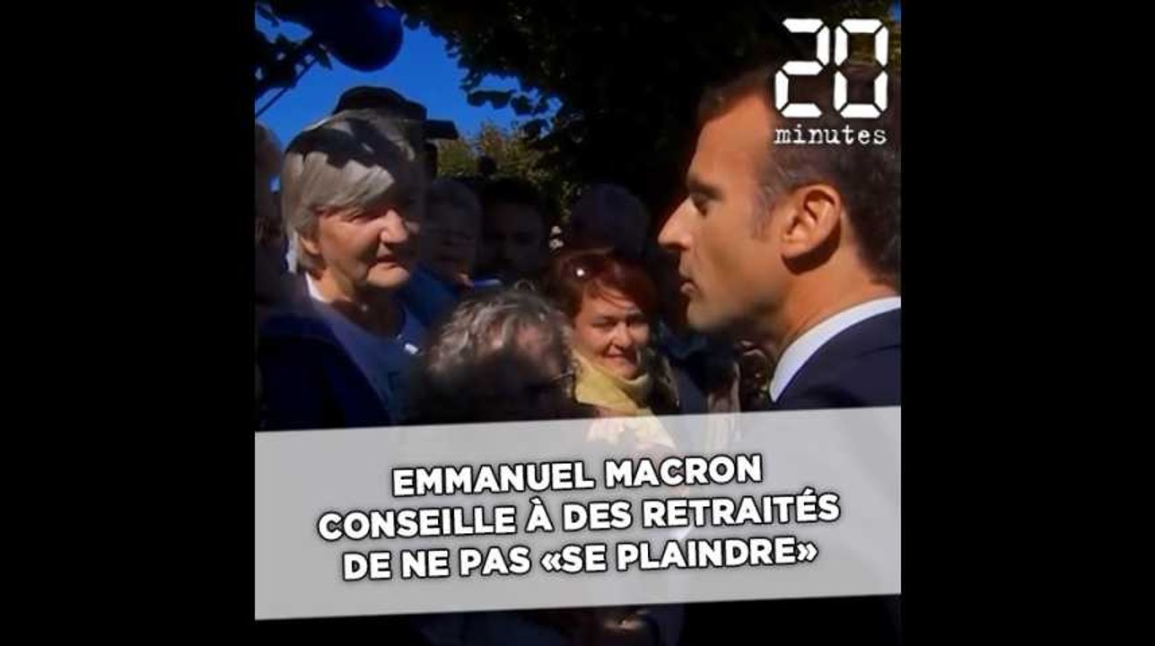 Emmanuel Macron conseille à des retraités de ne pas «se plaindre»