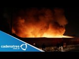 Incendio consume en su totalidad a fabrica de textil en Aguascalientes