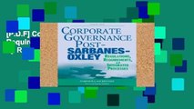 [P.D.F] Corporate Governance: Regulations, Requirements, and Integrated Processes by Rezaee