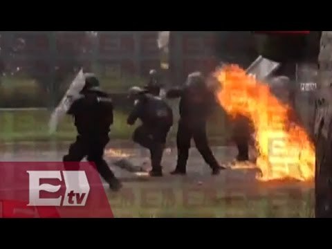 ÚLTIMA HORA: Enfrentamiento entre encapuchados y policías cerca del AICM/ Comunidad