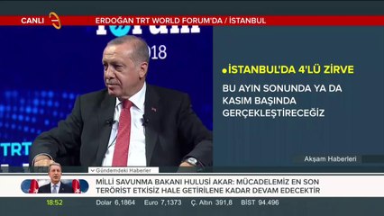 Başkan Erdoğan, TRT World Forum'da