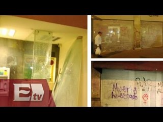 Encapuchados atacan sucursal bancaria en el Centro Histórico / Nacional