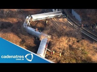 Descarrilamiento de tren deja 4 muertos y más de 50 heridos en Nueva York