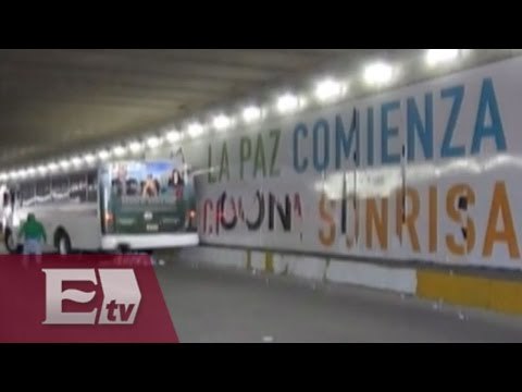 Encapuchados realiza pintas en Oaxaca alusivas a estudiantes desaparecidos / Excélsior Informa