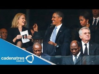 Los celos de Michelle Obama en el homenaje a Nelson Mandela