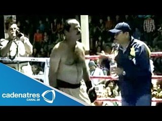 Alcalde de Angostura, Sinaloa, se pone los guantes y boxea para recaudar fondos