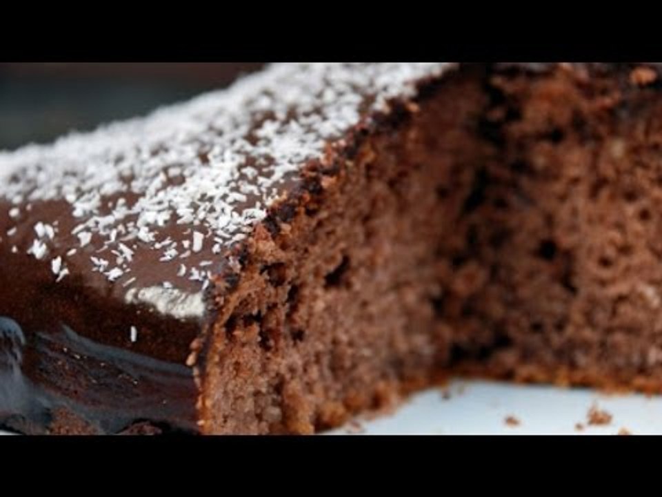 Cómo prepar un panque de chocolate con coco