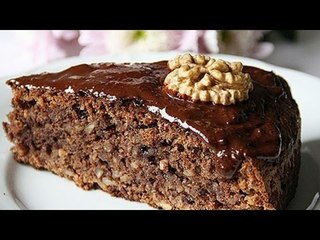 Pastel de chocolate con nueces