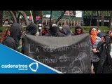 Anarquistas marcha sobre Paseo de la Reforma, piden liberación de un compañero
