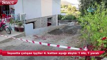 İnşaatta çalışan işçiler 4. kattan aşağı düştü