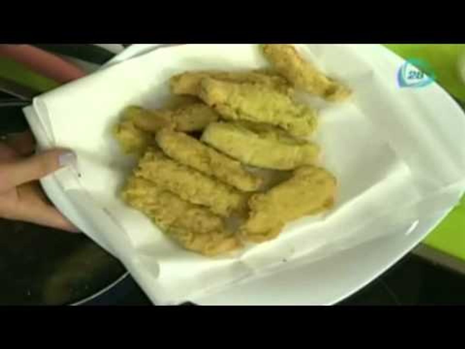 Tiras de pollo búfalo con puré y elote / Receta pollo búfalo