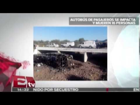 Autobús de pasajeros se impacta y mueren 16 personas / Titulares de la tarde