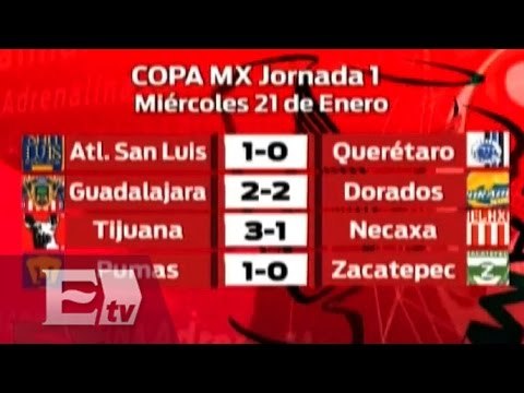 Resultados Jornada 1 de la Copa Mx / Vianey Esquinca