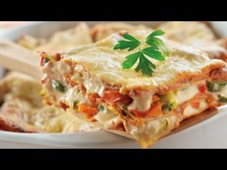 Prepara una deliciosa lasaña de alcachofas y champiñones