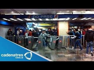 Investigan a detenidos por riña en Metro Hidalgo (VIDEO)
