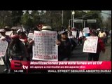 Movilizaciones en el DF en apoyo a normalistas desaparecidos / Titulares de la tarde