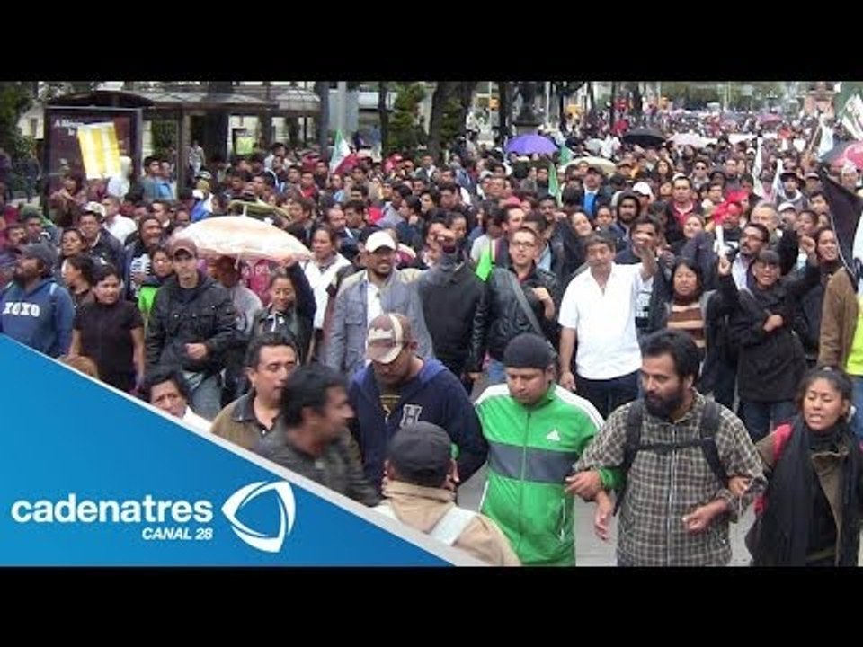 Campesinos marchan al Monumento a la Revolución para solicitar libertad de presos políticos