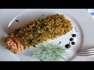 Salmón horneado con costra de mostaza / Cocinemos juntos