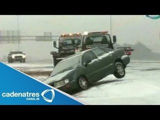 下载视频: Intensa nevada causa numerosos accidentes viales al sur de Estados Unidos